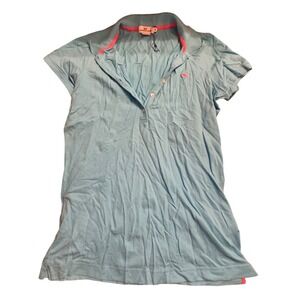 Y2K NWOT Vineyard Vines Women Light‎ Blue Short Sleeve Polo Shirt Size M